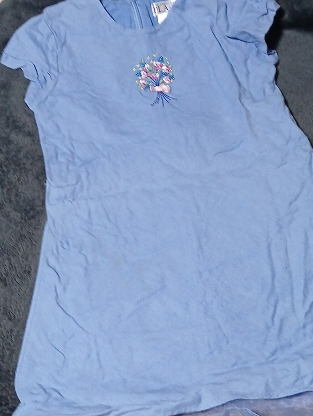 The Children's Place Light Blue Floral Bouquet Dress
